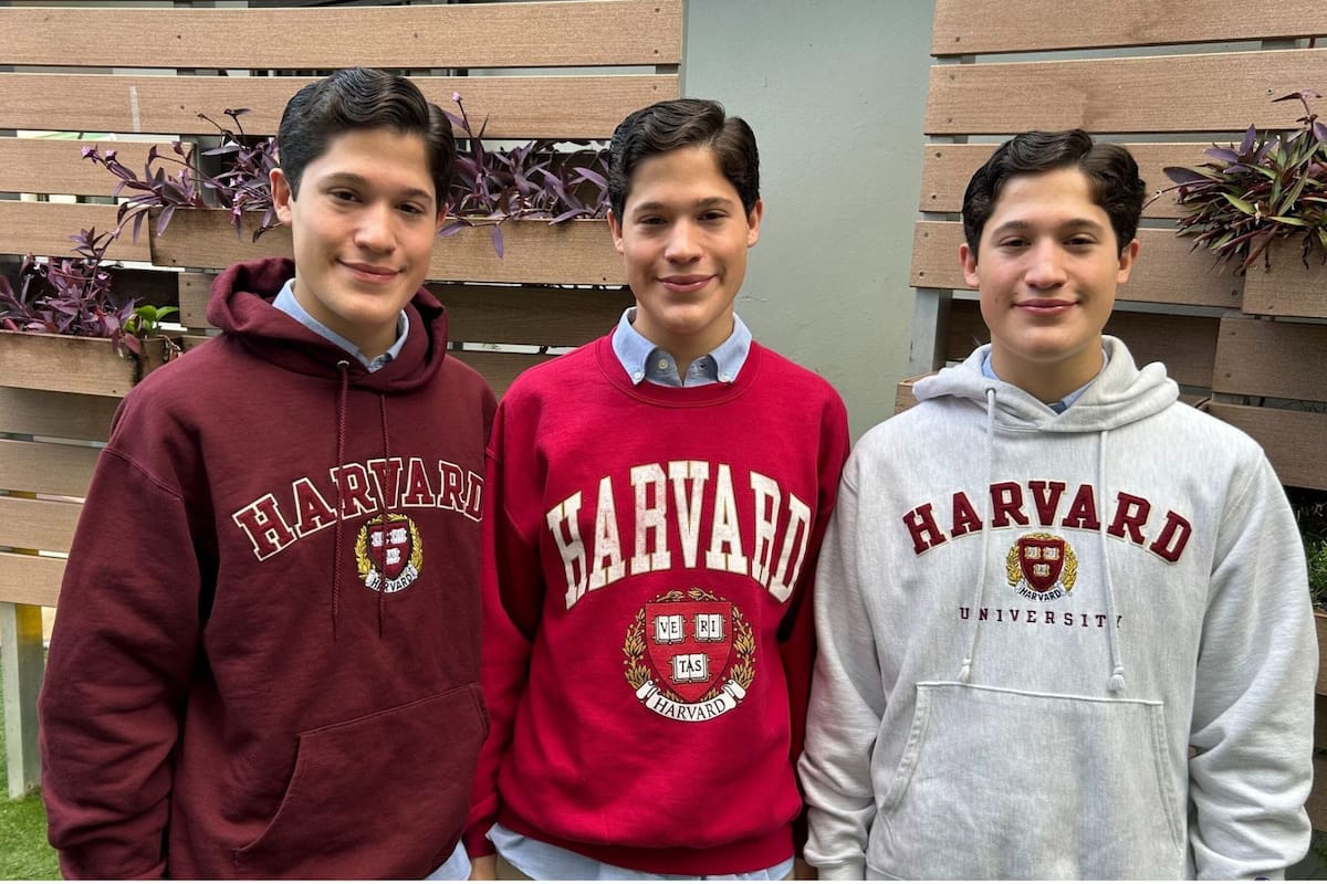 Trillizos idénticos de Puerto Rico lograron ser admitidos en la prestigiosa Universidad de Harvard