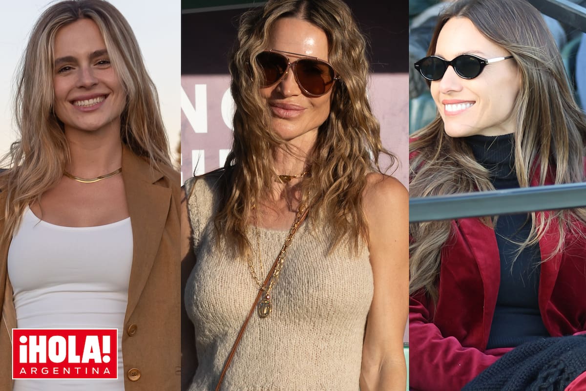 Trio de beauties. A un costado de la cancha, en palenques y en la tribuna, Chule von Wernich, María Vázquez y Pampita Ardohain alentaron a los jugadores