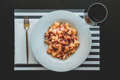 Trottole al huevo, la nueva incorporación de Fresca. Son pastas elaboradas antes el amanecer.