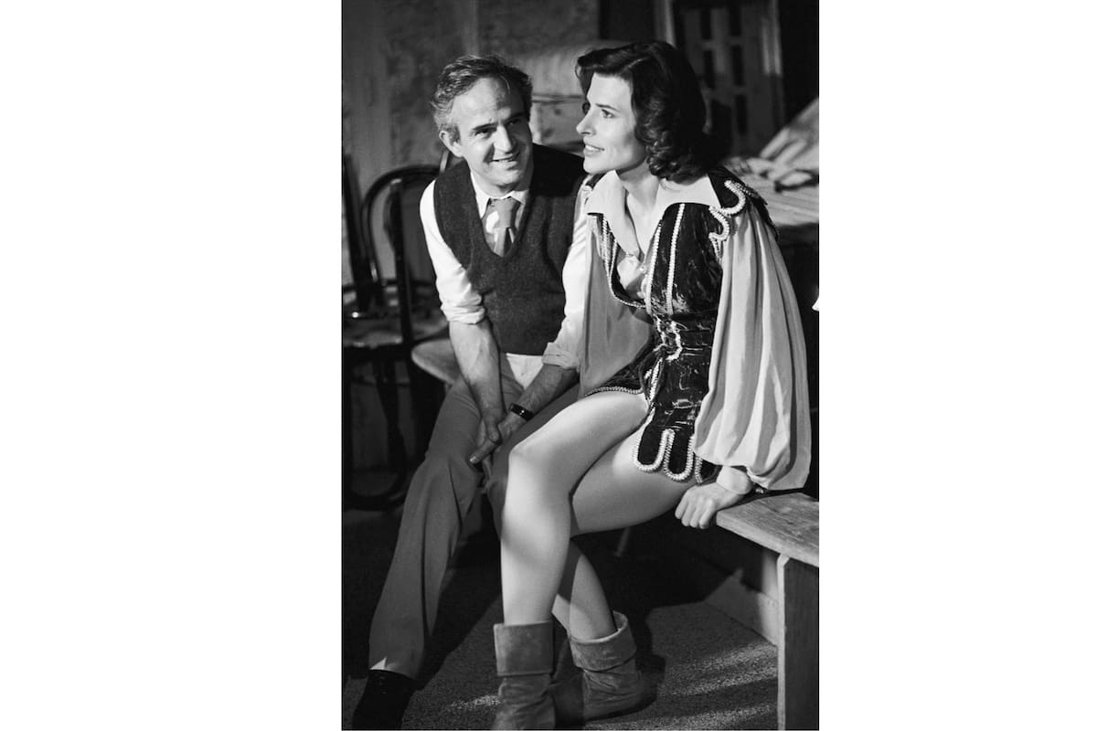 Truffaut junto a su última pareja, Fanny Ardant, durante el rodaje de Confidencialmente tuya (1983)