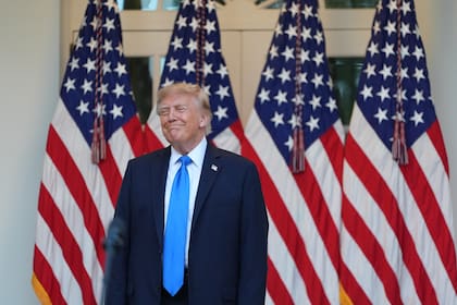 Trump asiste a un acto con legisladores republicanos en el Jardín de las Rosas de la Casa Blanca, en Washington