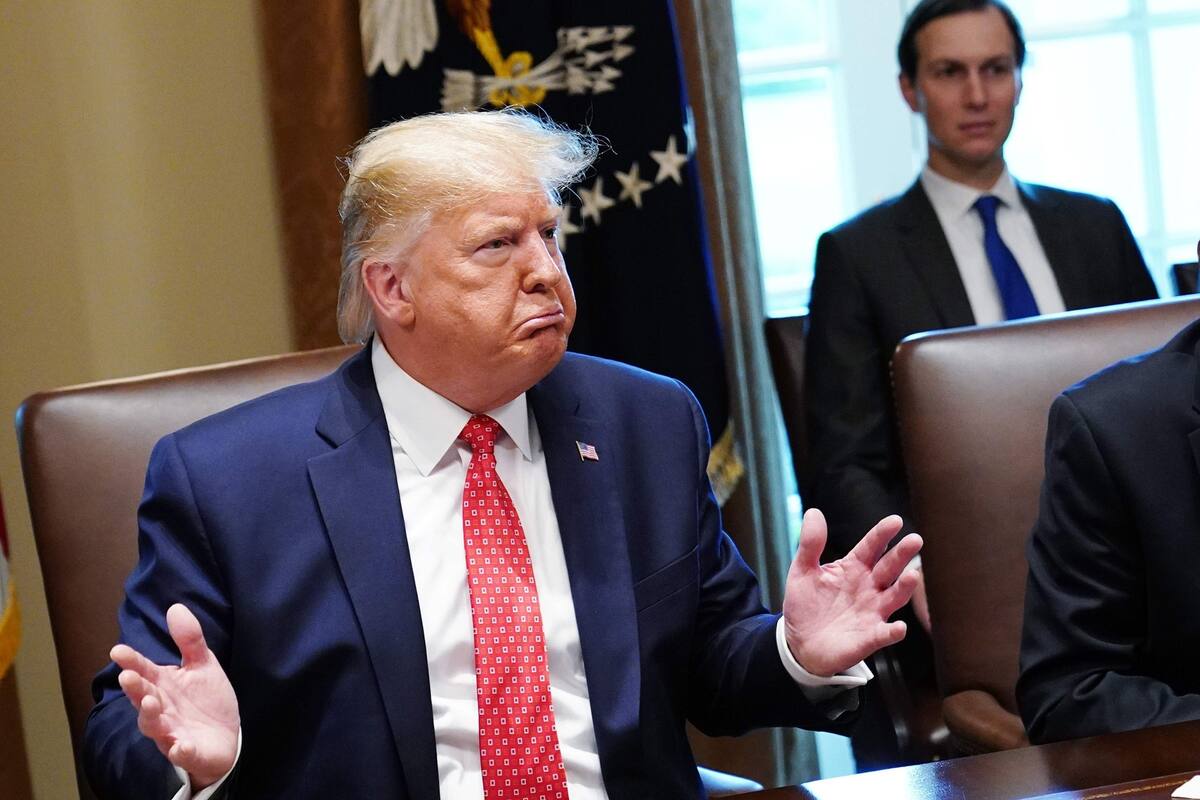 Trump, ayer, durante una reunión de gabinete en la Casa Blanca