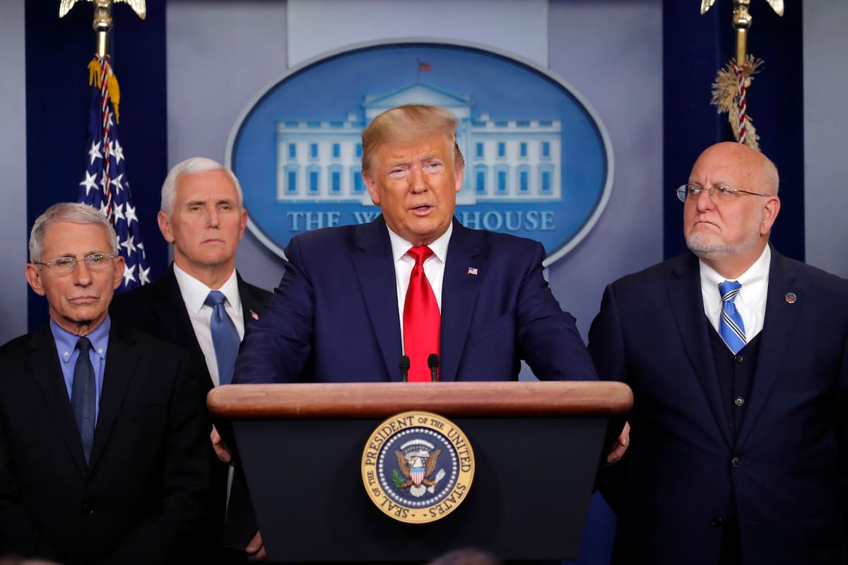 Trump confirmo la muerte de una mujer, considerada una paciente de alto riesgo, por el coronavirus en el estado de Washington, durante una conferencia de prensa el 29 de enero