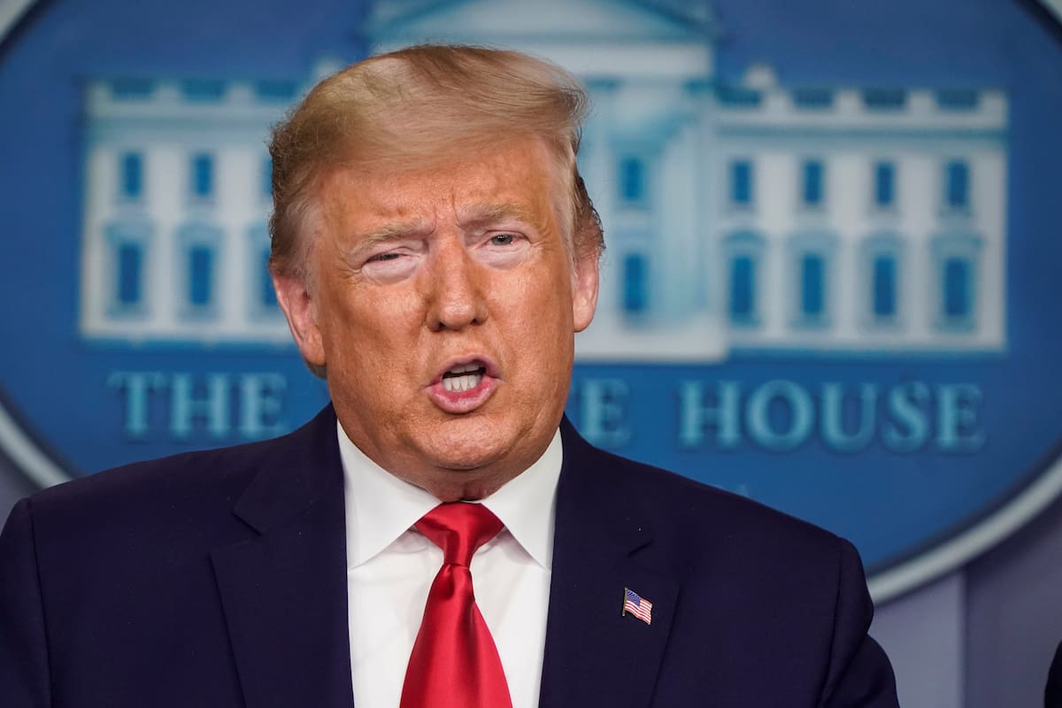 Trump confirmo la muerte de una mujer, considerada una paciente de alto riesgo, por el coronavirus en el estado de Washington, durante una conferencia de prensa el 29 de enero