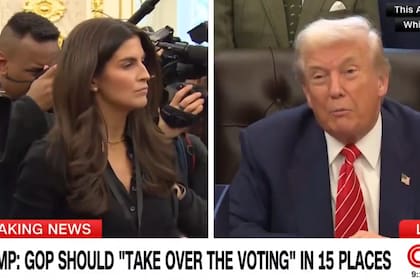 Trump criticó a Kaitlan Collins de CNN en el Salón Oval