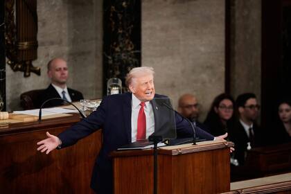Trump durante el discurso