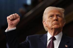 Trump, durante el discurso ante el Congreso