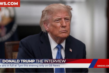 Trump durante la entrevista en la que habló de las Malvinas