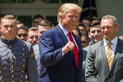 Trump, durante un acto en una academia militar