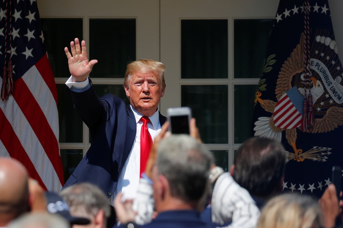 Trump, durante una ceremonia en la Casa Blanca