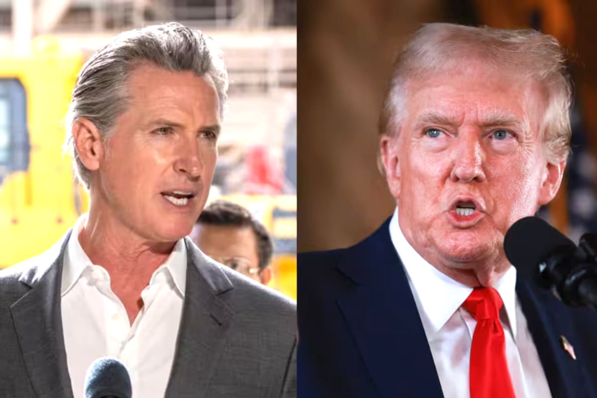 Trump invitó a Newsom a sumarse a la contienda presidencial y aseguró que le “encantaría” verlo competir, aunque advirtió que su gestión en California “prácticamente lo deja fuera de carrera”