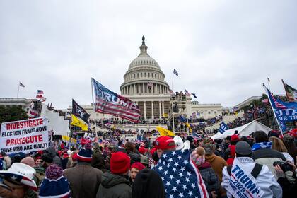 Trump llamó el "día del amor" al 6 de enero de 2021, cuando sus seguidores intentaron tomar el Capitolio (AP Foto/Jose Luis Magana, Archivo)