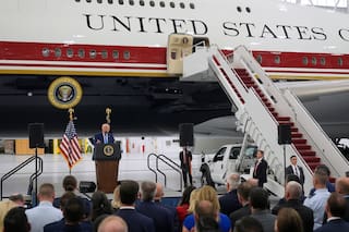 Trump presenta el nuevo avión presidencial Air Force One