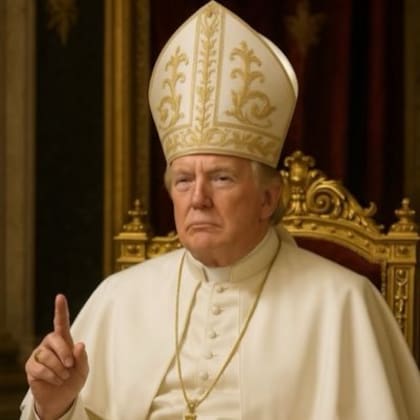 Trump publicó una imagen hecha con IA como Papa