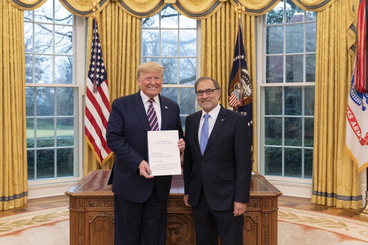 Trump recibió a Argüello en la Casa Blanca