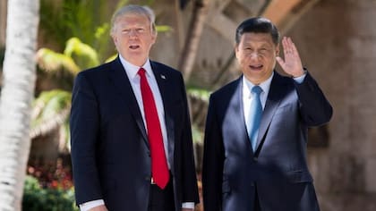 Trump y el presidente de China, Xi Jinping