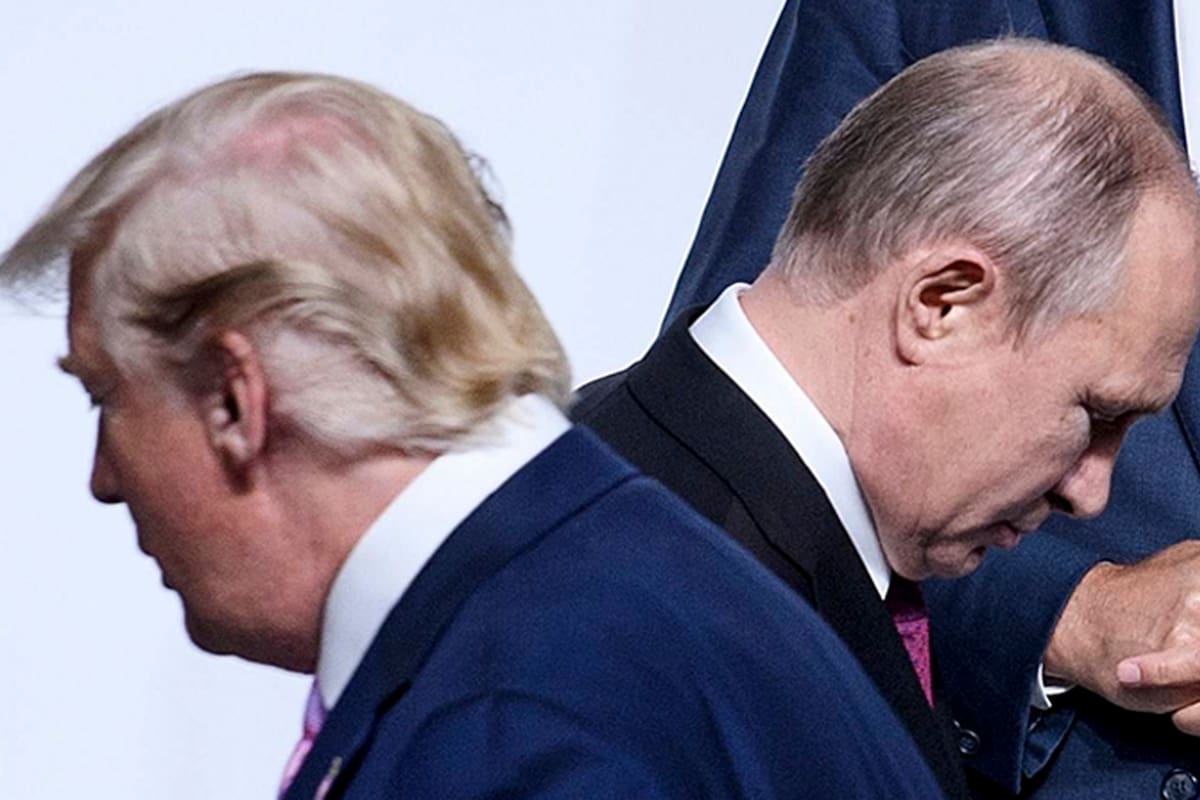 Trump y Putin, ayer, en Osaka