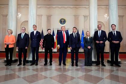 Trump, Zelensky y líderes de la UE, el año pasado, en Washington