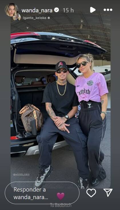 "Tu badbitch", el mensaje de Wanda Nara a L-Gante