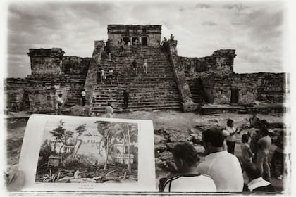 Tulum, After Catherwood, (El Castillo), 1985, una de las obras de Leandro Katz adquiridas por el Malba