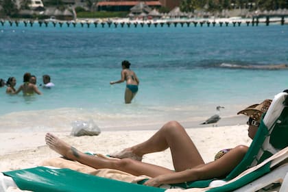 Turistas en Cancún, uno de los puntos con mayor cantidad de contagios del país
