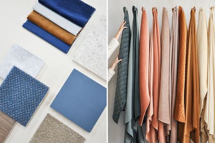 Tussor, terciopelo liso o matelasseado, canvas, gasa doble, fieltro y lana merino son algunas de las materias primas en las que se especializa la tienda.