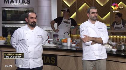 Tute y Alfredo recibiendo las duras críticas del jurado luego de una jornada muy caótica.