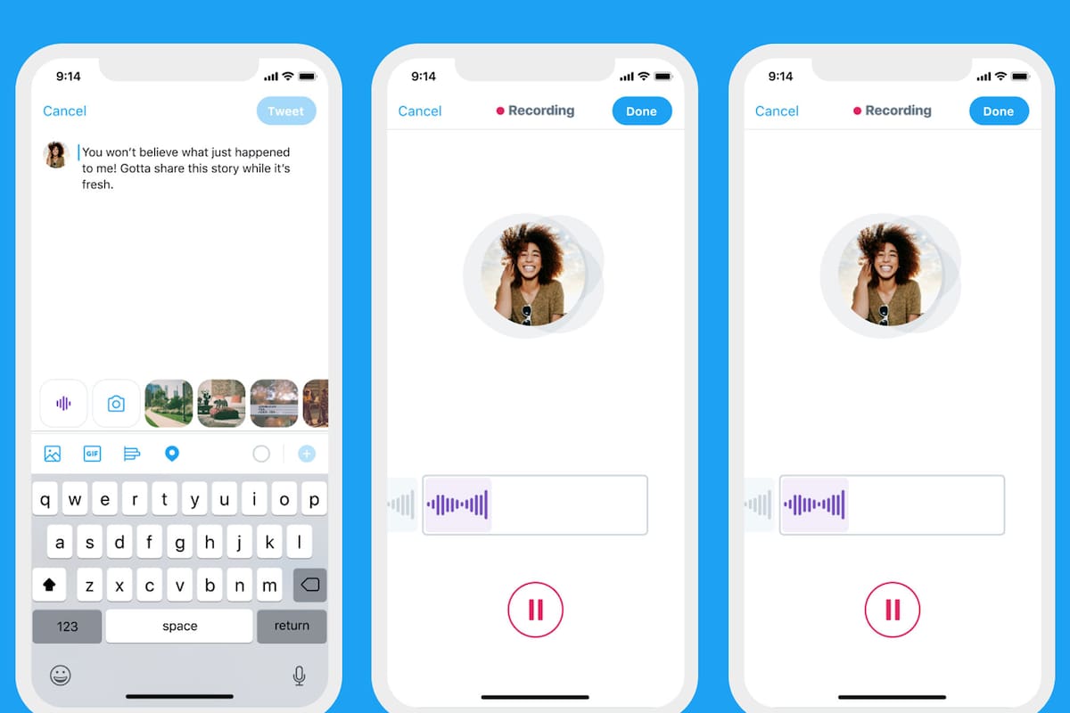 Twitter comenzará a ofrecer la opción de sumar un mensaje de audio en los tuits, una función que estará disponible en una primera etapa en los dispositivos iOS de Apple
