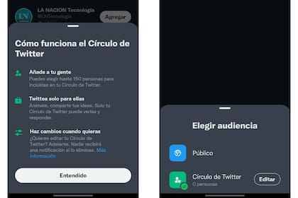 Twitter habilitó la función de Círculos para todos los usuarios; permite restringir contenido que sólo verán hasta 150 cuentas preseleccionadas