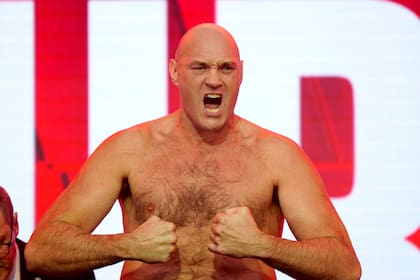 Tyson Fury en London, este viernes, en la antesala de la pelea con Makhmudov