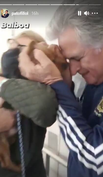 Ubaldo Pato Fillol en medio de las lágrimas al ver a Balboa