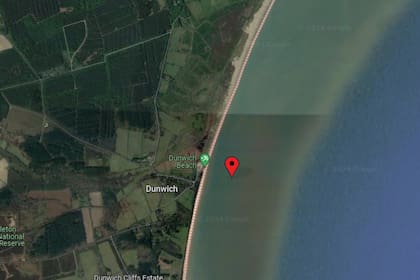 Ubicación de Dunwich bajo el agua
