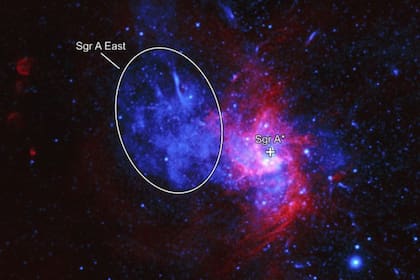 Ubicación de la extraña explosión cósmica en el centro galáctico