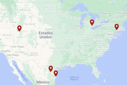 Ubicación de las cinco ciudades menos glamorosas de Estados Unidos, según LawnStarter