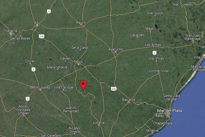Ubicación en el mapa del hallazgo arqueológico