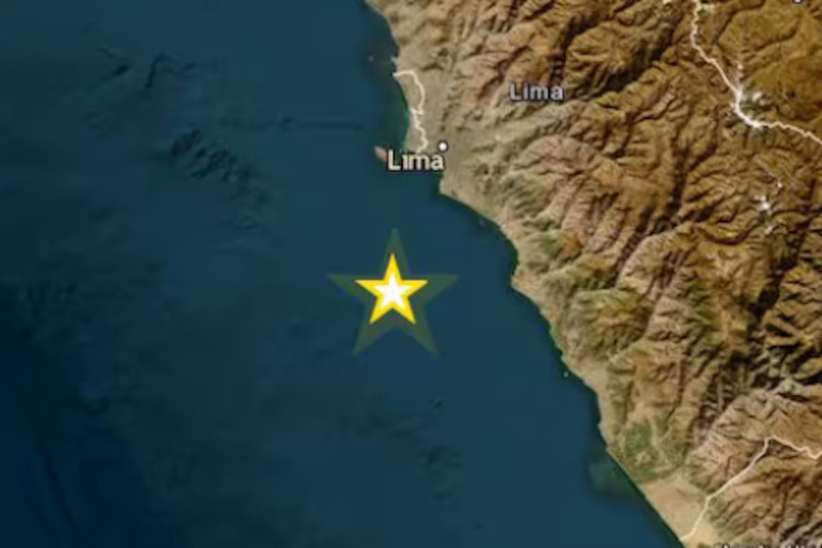 Ubicación estimada del epicentro del terremoto en Perú. Fuente: X