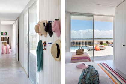 Ubicado al final del pasillo, este cuarto tiene camas vestidas con coloridos textiles que los dueños trajeron de Suecia.