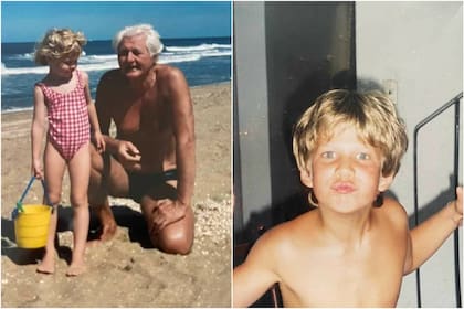Ulla con su padre a la izquierda, Sven de más grande en la derecha