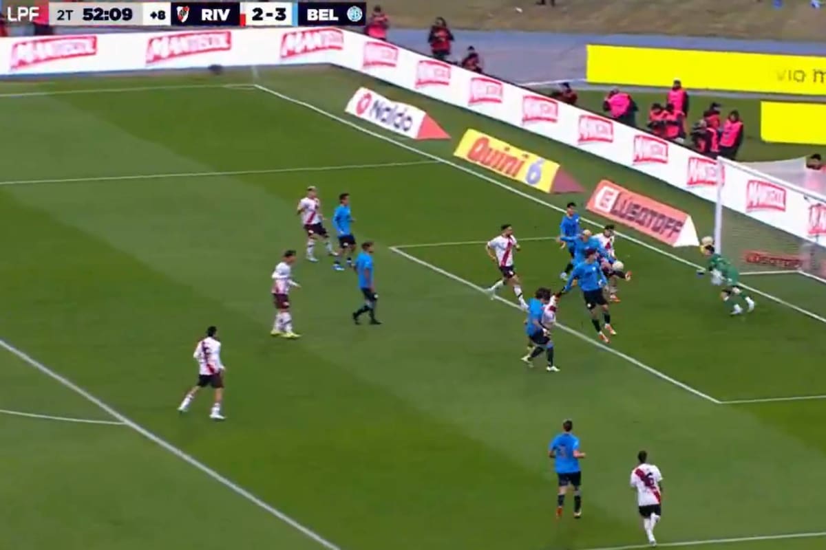 Última jugada del partido y una salvada que le valió el campeonato a Belgrano.