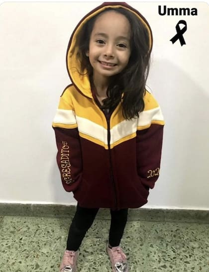 Uma tenía 9 años y era la segunda de los tres hijos que tiene la pareja de oficiales de la Policía Federal.