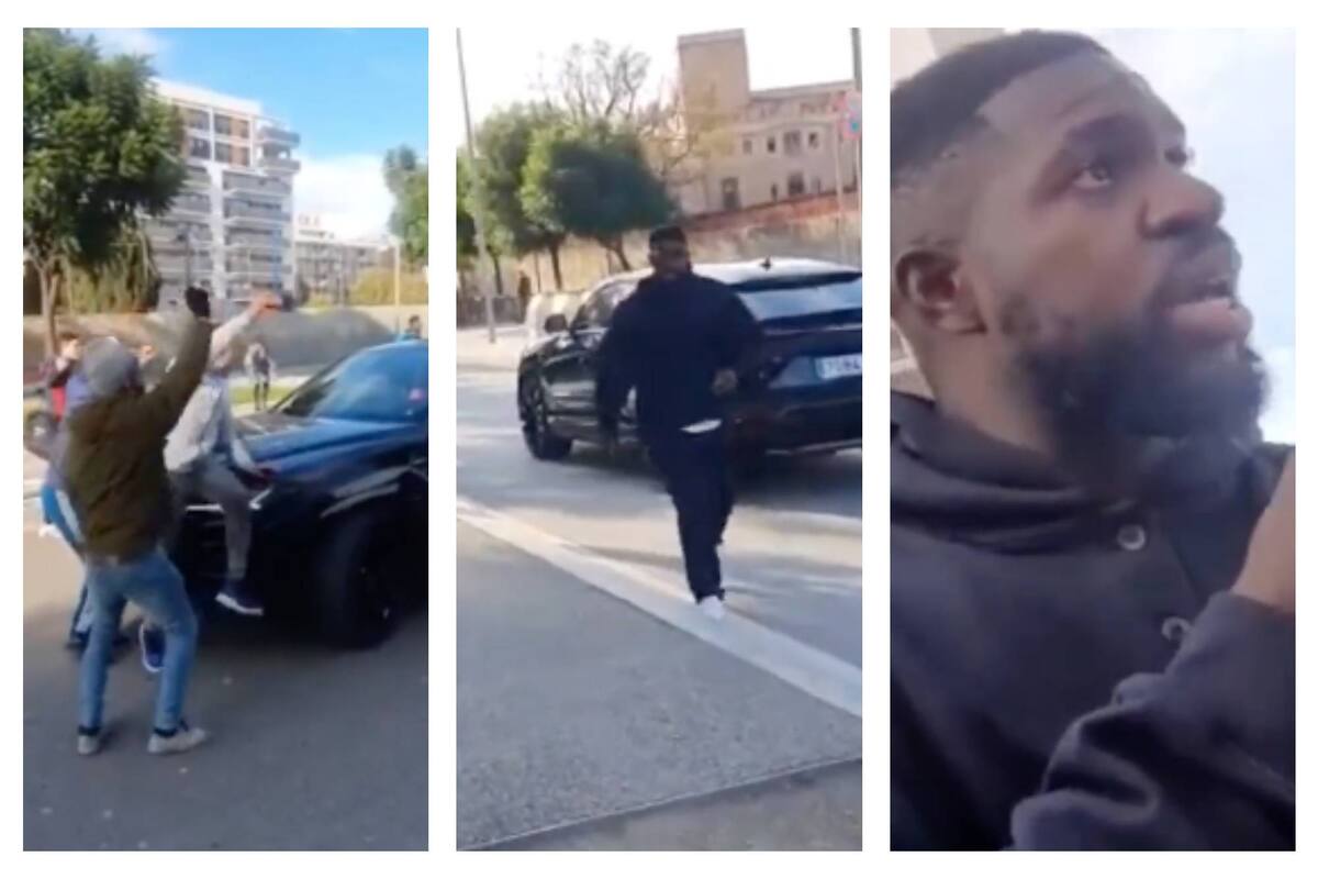 Umtiti vivió una complicada escena a la salida de un entrenamiento del Barcelona