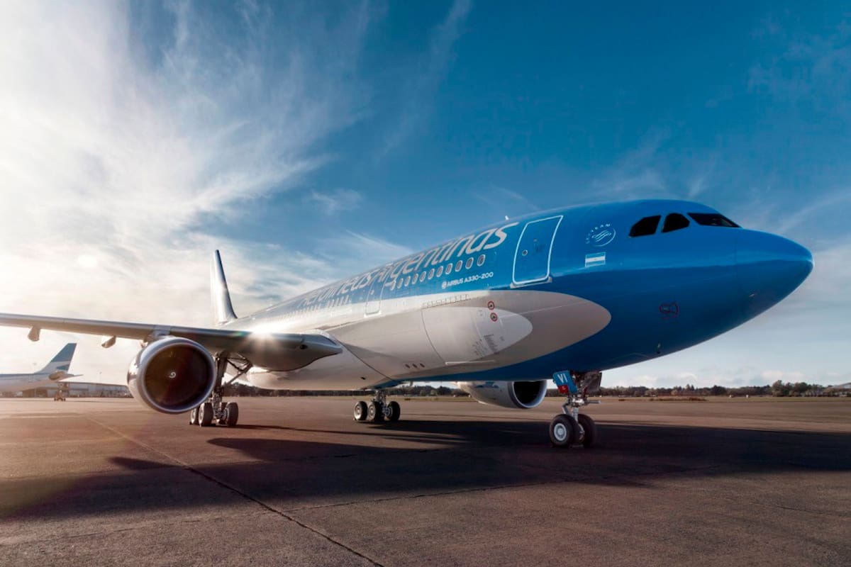 Un A330-200 de Aerolíneas Argentinas
