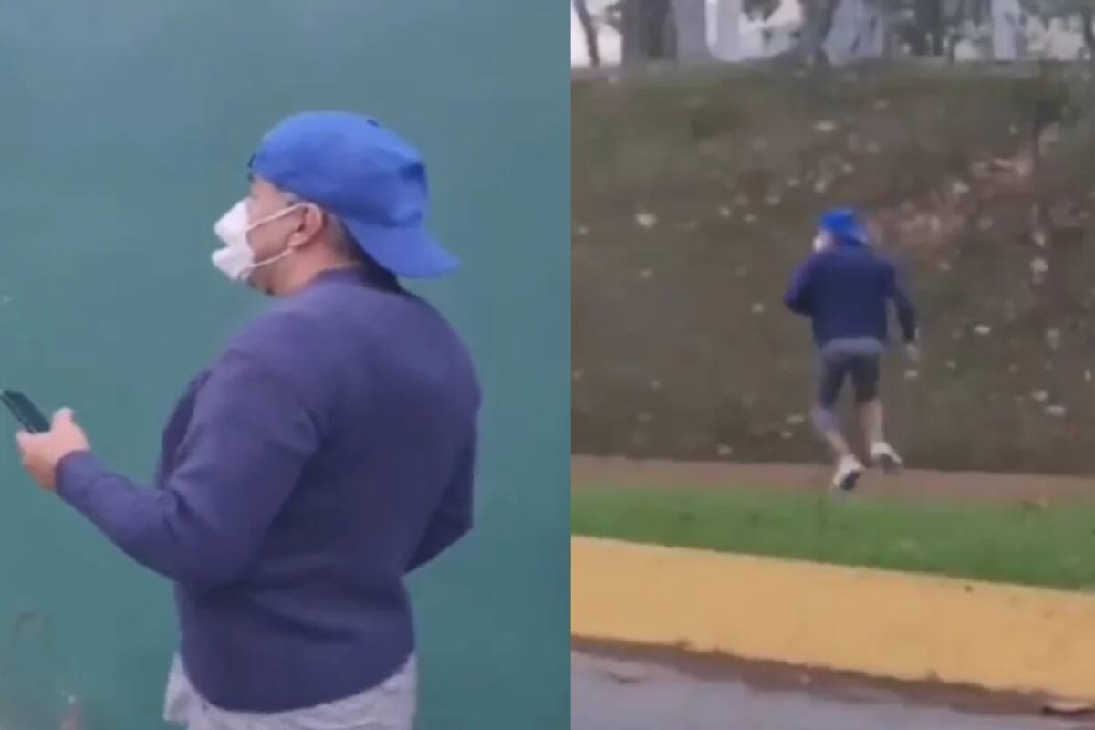 Un acosador fue grabado en la vía pública (Captura video)