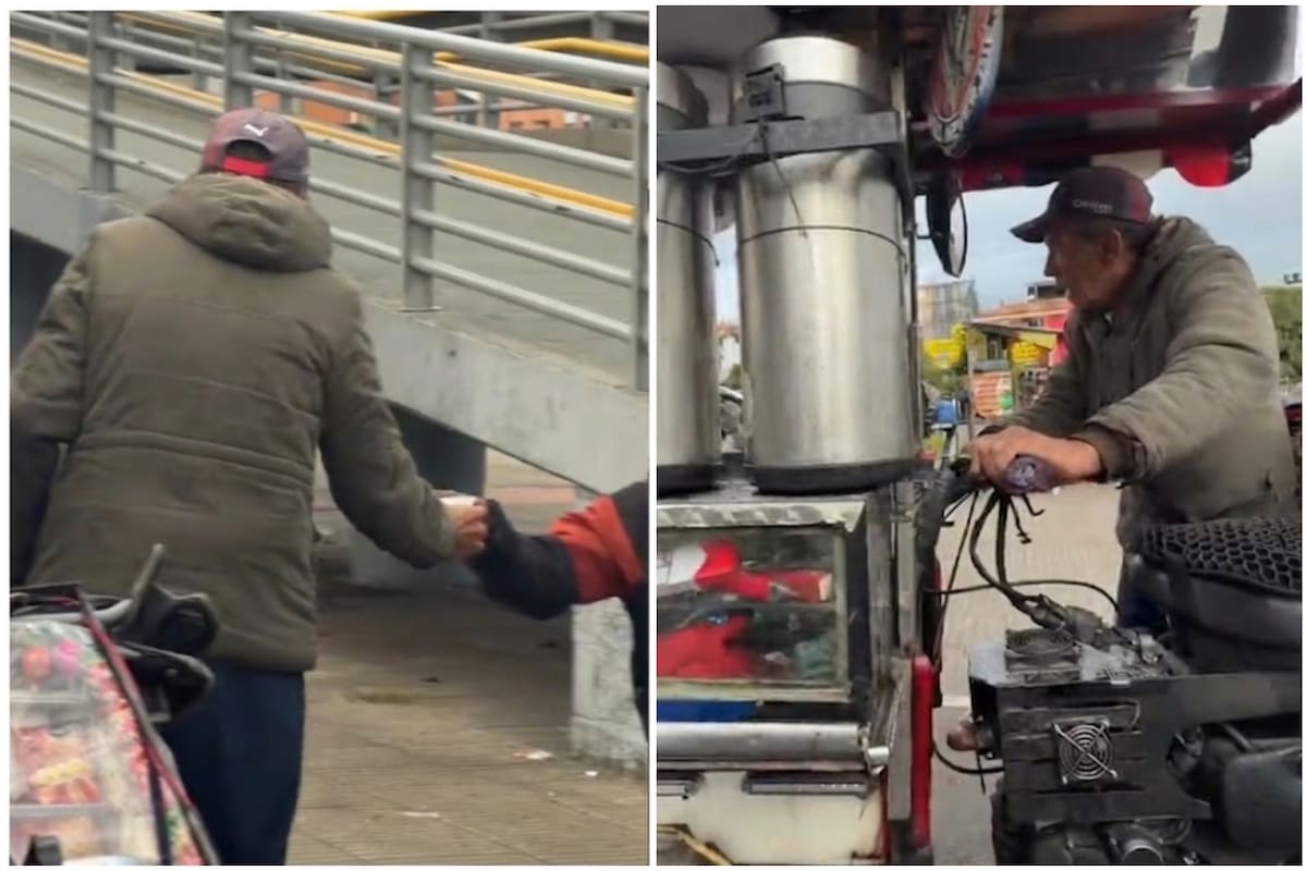 Un acto de generosidad desinteresada protagonizado por un vendedor ambulante en Bogotá, quien regaló bebidas calientes a ciudadanos que esperaban para realizar un voluntariado tras el terremoto