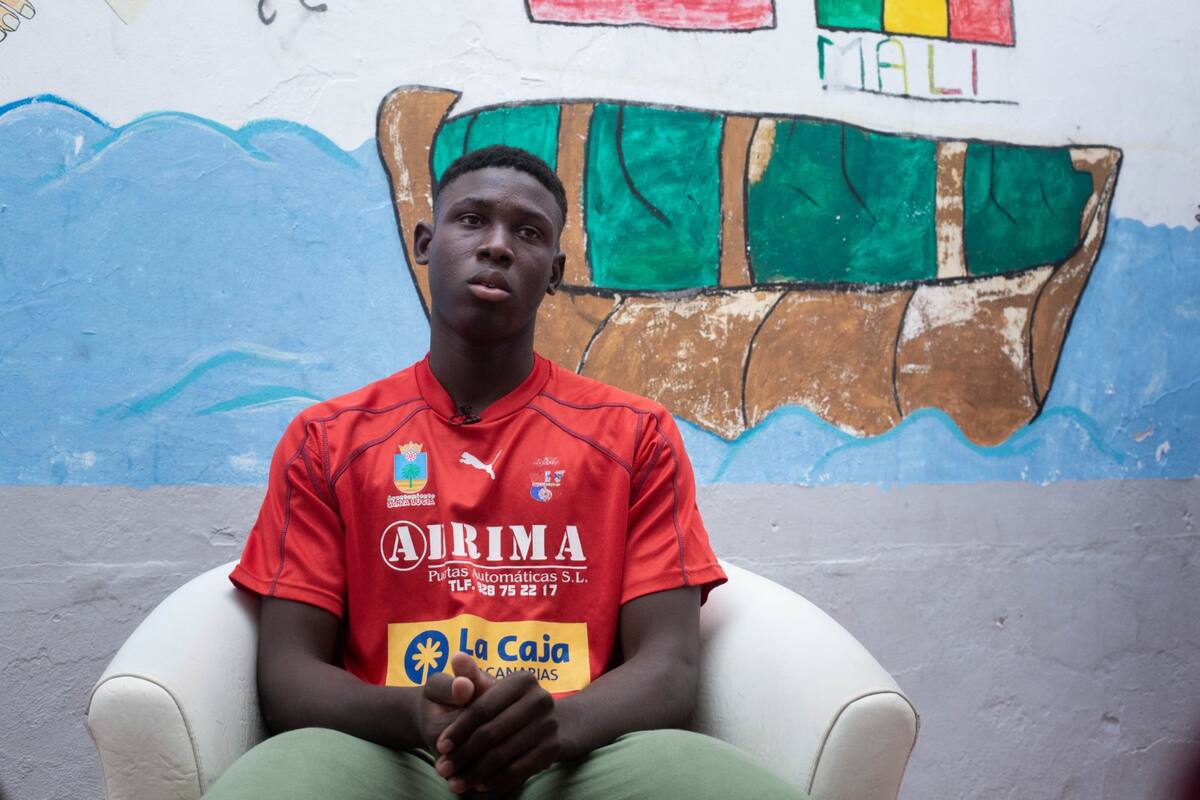 Un adolescente de Mauritania, que llegó en septiembre a las Islas Canarias