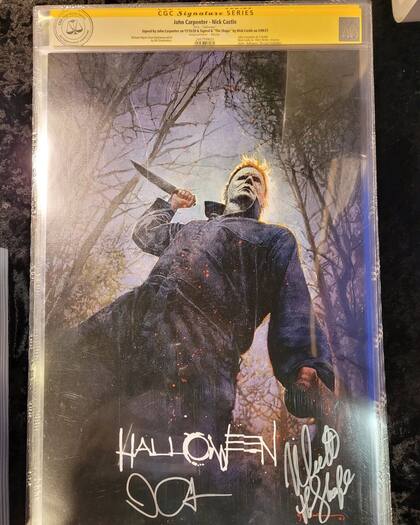 Un afiche de Halloween, de John Carpenter (Crédito: IG @johncarpenterofficial)