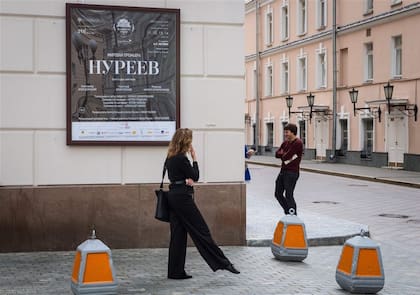 Un afiche de la obra, en el Bolshoi