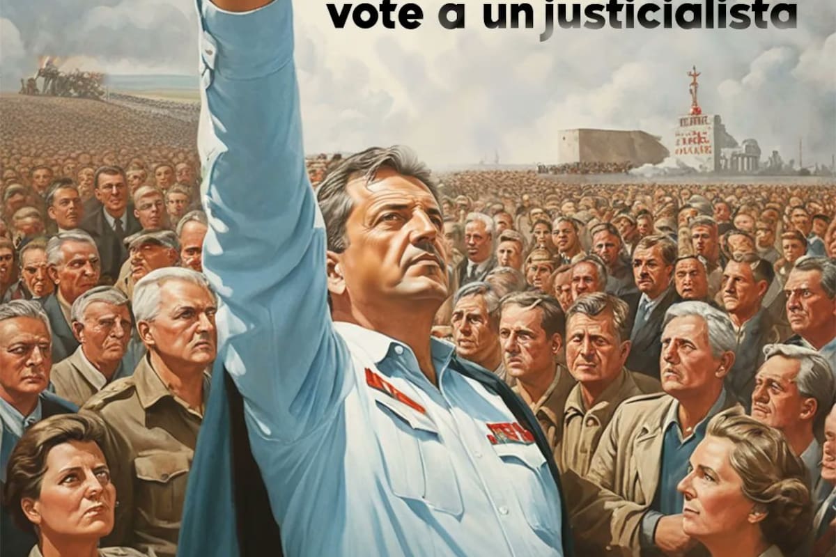 Un afiche de Massa elaborado con Inteligencia Artificial