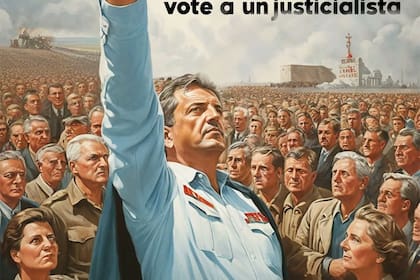 Un afiche de Massa elaborado con Inteligencia Artificial