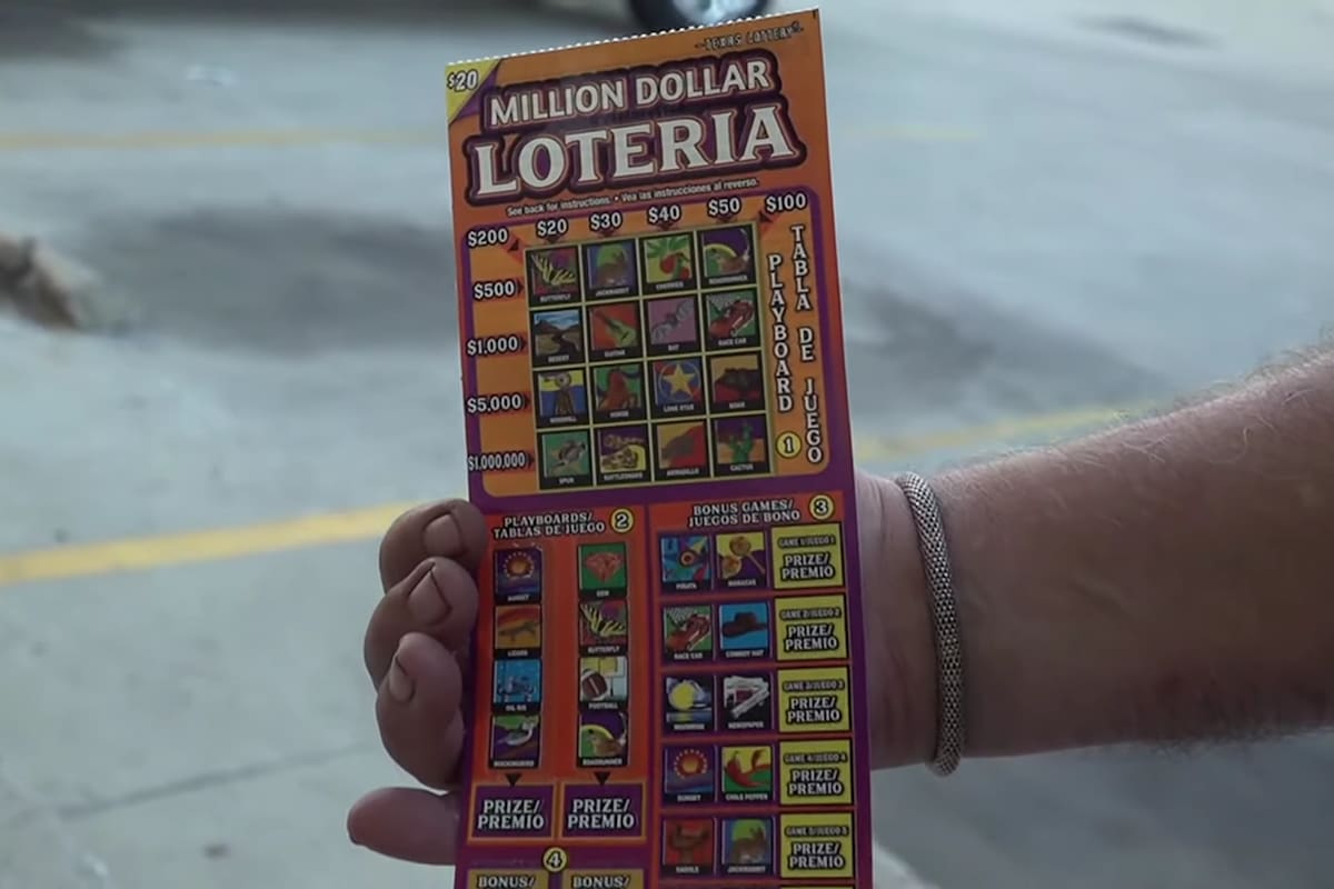 Un afortunado de Texas ganó un millón de dólares con un juego de raspadito